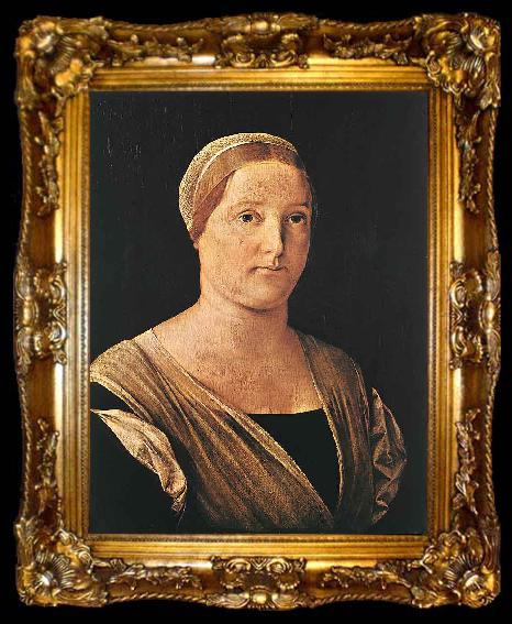 framed  Lorenzo Lotto Portrait of a Woman, ta009-2